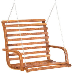 Скамья-качели с тентом VidaXL 3200628 (Natural/Anthracite) Thumb