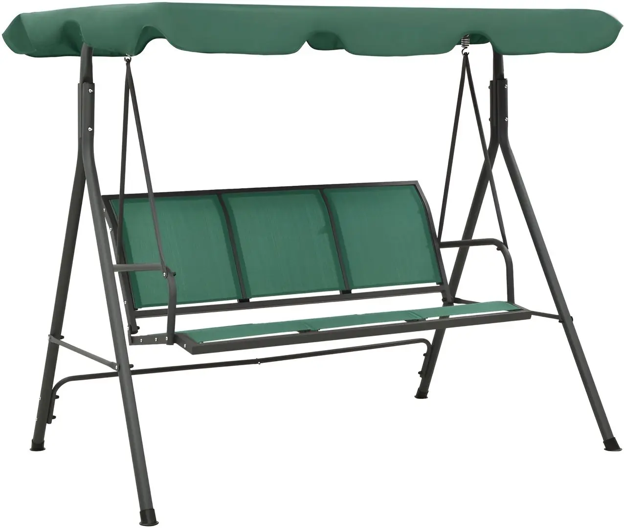 Скамья-качели с тентом vidaXL 363323 (Green)