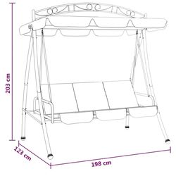 Scaun balansoar cu tent VidaXL 363331 (Green/Black) Thumb