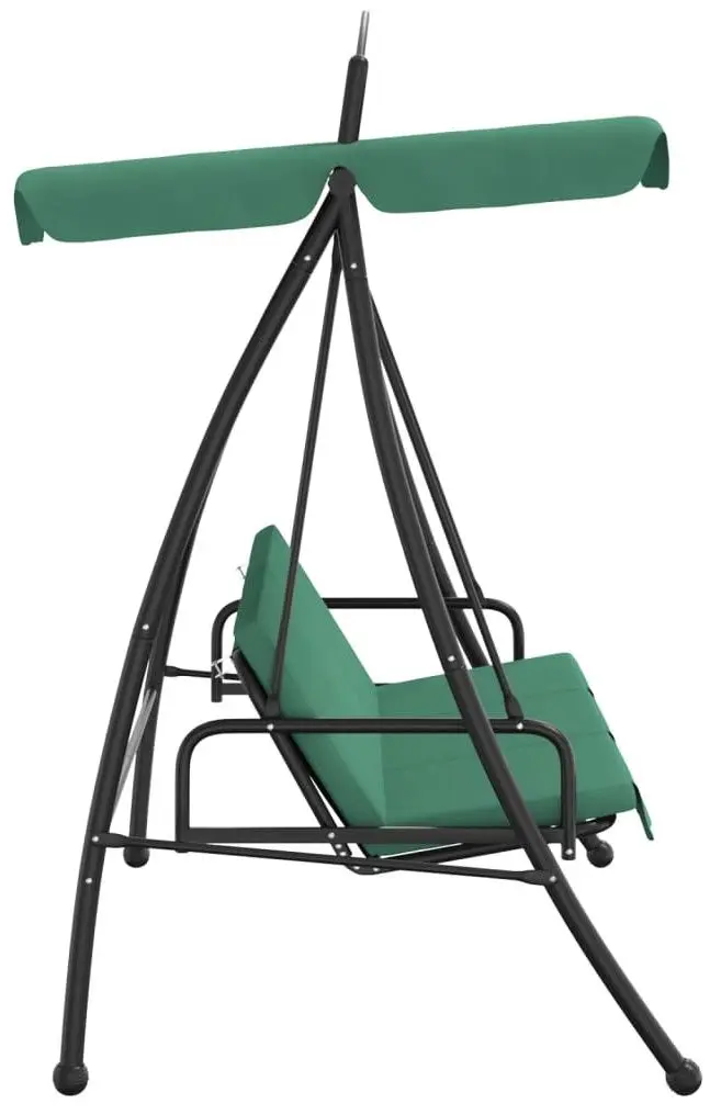 Scaun balansoar cu tent VidaXL 363331 (Green/Black)