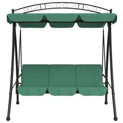 Scaun balansoar cu tent VidaXL 363331 (Green/Black) Thumb