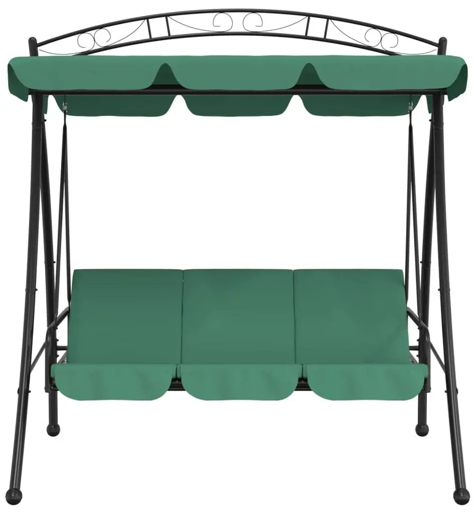 Scaun balansoar cu tent VidaXL 363331 (Green/Black)