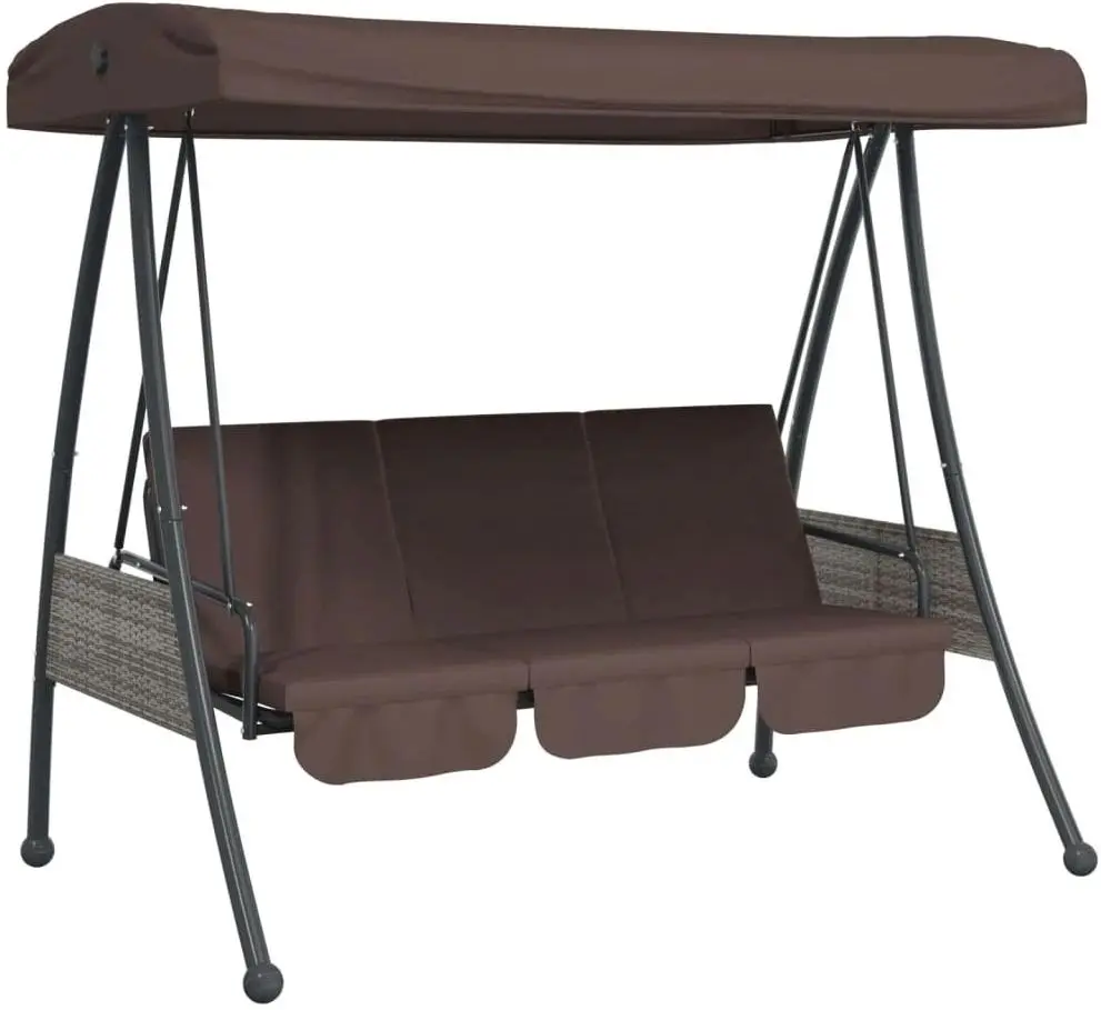 Скамья-качели с тентом VidaXL 4008897 (Brown) - 2