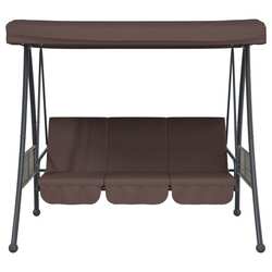 Скамья-качели с тентом VidaXL 4008897 (Brown) Thumb