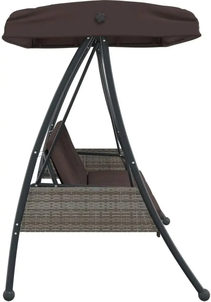 Скамья-качели с тентом VidaXL 4008897 (Brown) - 4