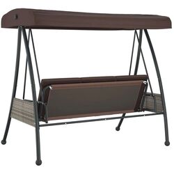 Скамья-качели с тентом VidaXL 4008897 (Brown) Thumb