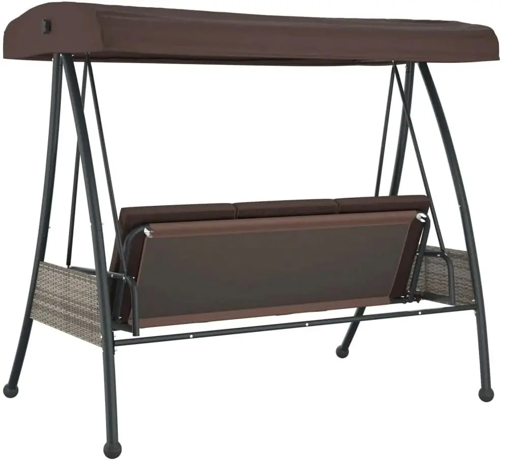 Скамья-качели с тентом VidaXL 4008897 (Brown) - 7