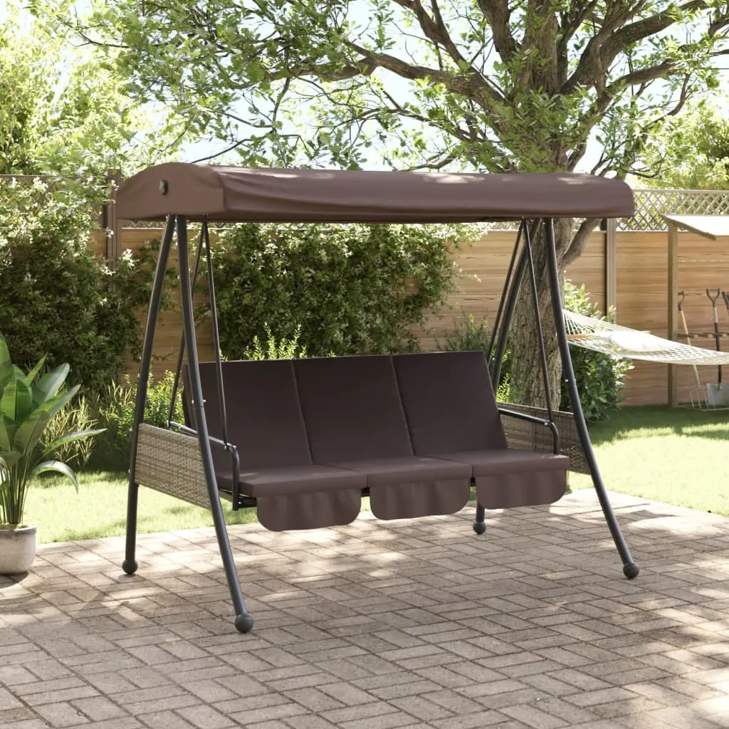 Скамья-качели с тентом VidaXL 4008897 (Brown)