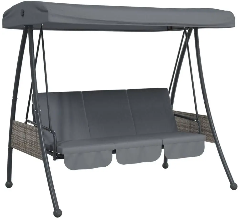 Scaun balansoar cu copertină VidaXL 4008898 (Grey) - 2