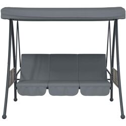 Scaun balansoar cu copertină VidaXL 4008898 (Grey) Thumb