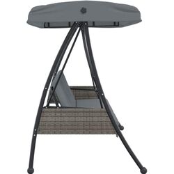 Scaun balansoar cu copertină VidaXL 4008898 (Grey) Thumb