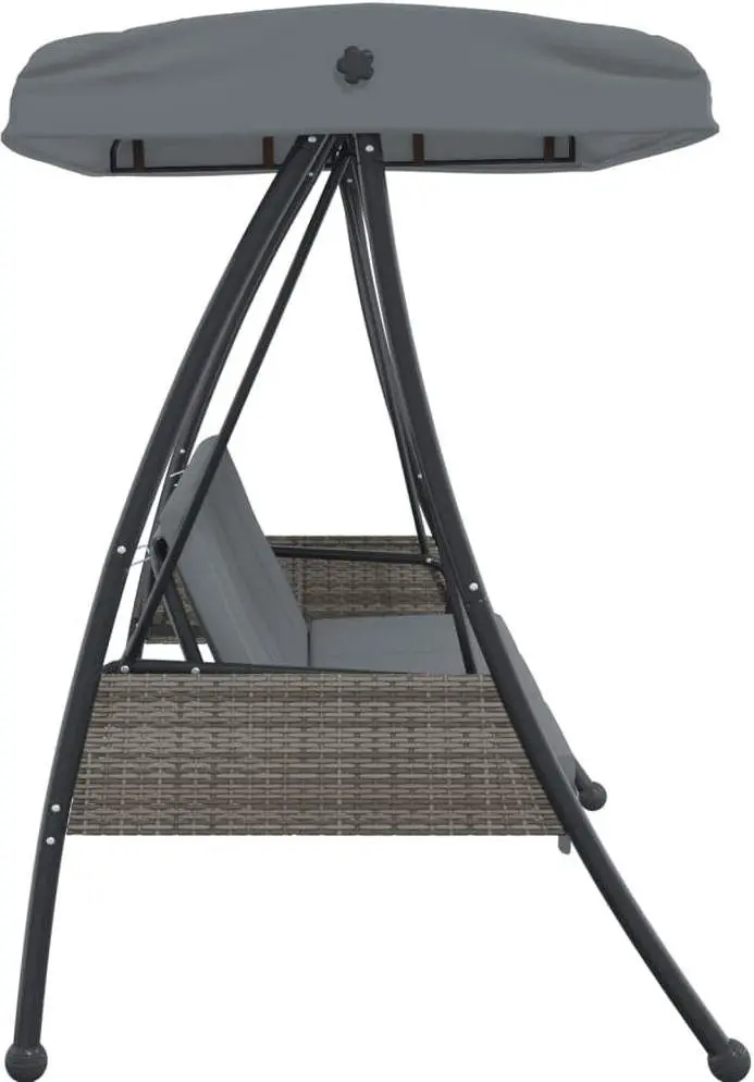 Scaun balansoar cu copertină VidaXL 4008898 (Grey) - 4