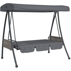 Scaun balansoar cu copertină VidaXL 4008898 (Grey) Thumb