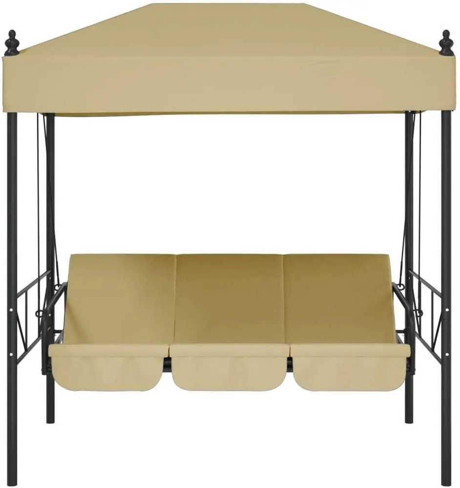 Scaun balansoar cu copertină VidaXL 4008899 (Sand)