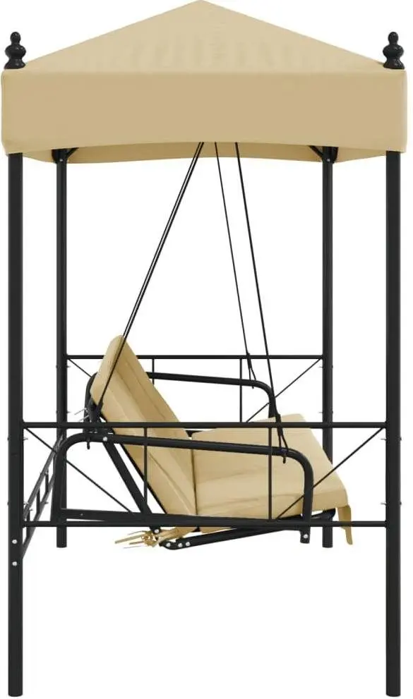 Scaun balansoar cu copertină VidaXL 4008899 (Sand)