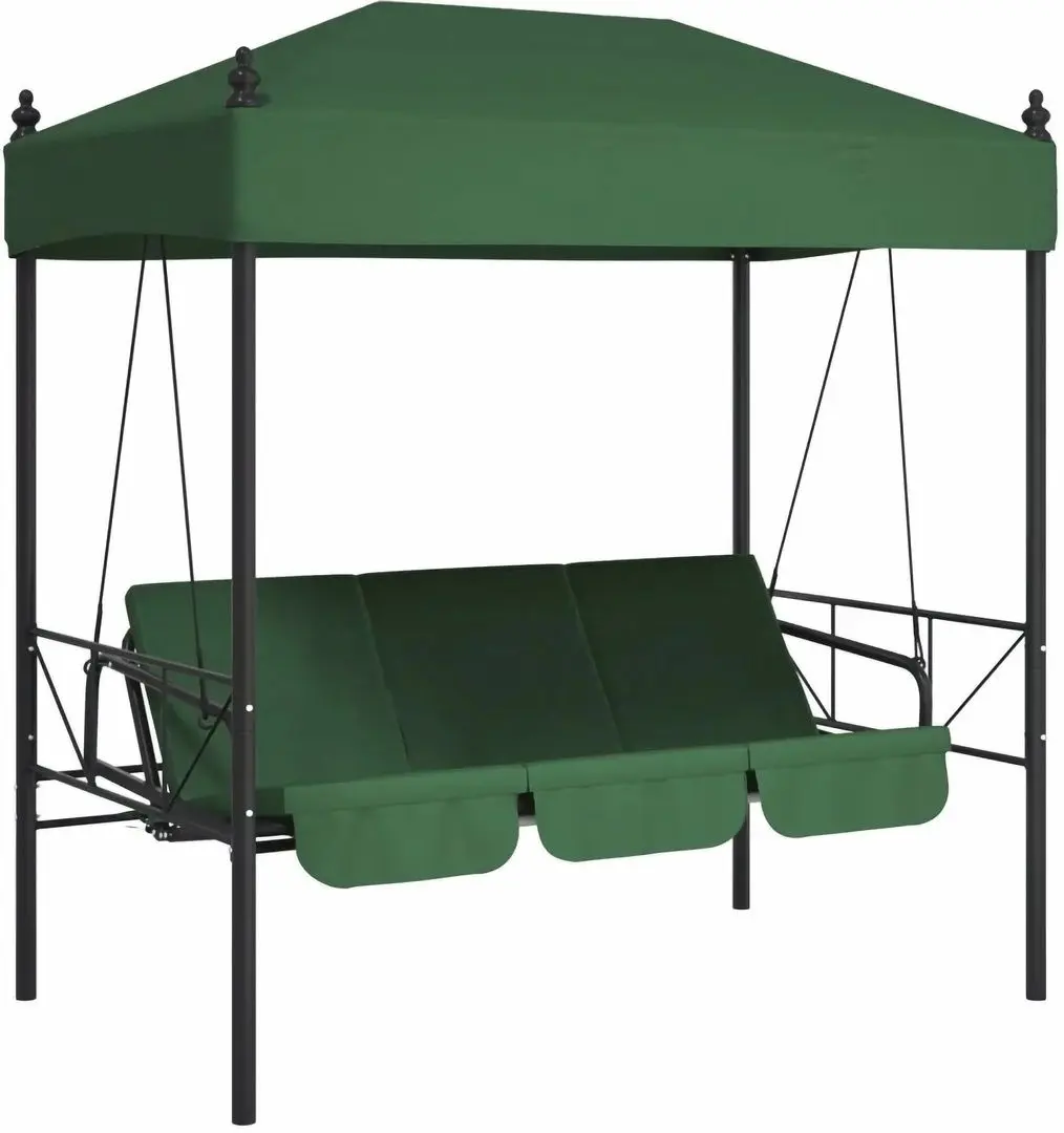 Скамья-качели с тентом VidaXL 4008902 (Green)