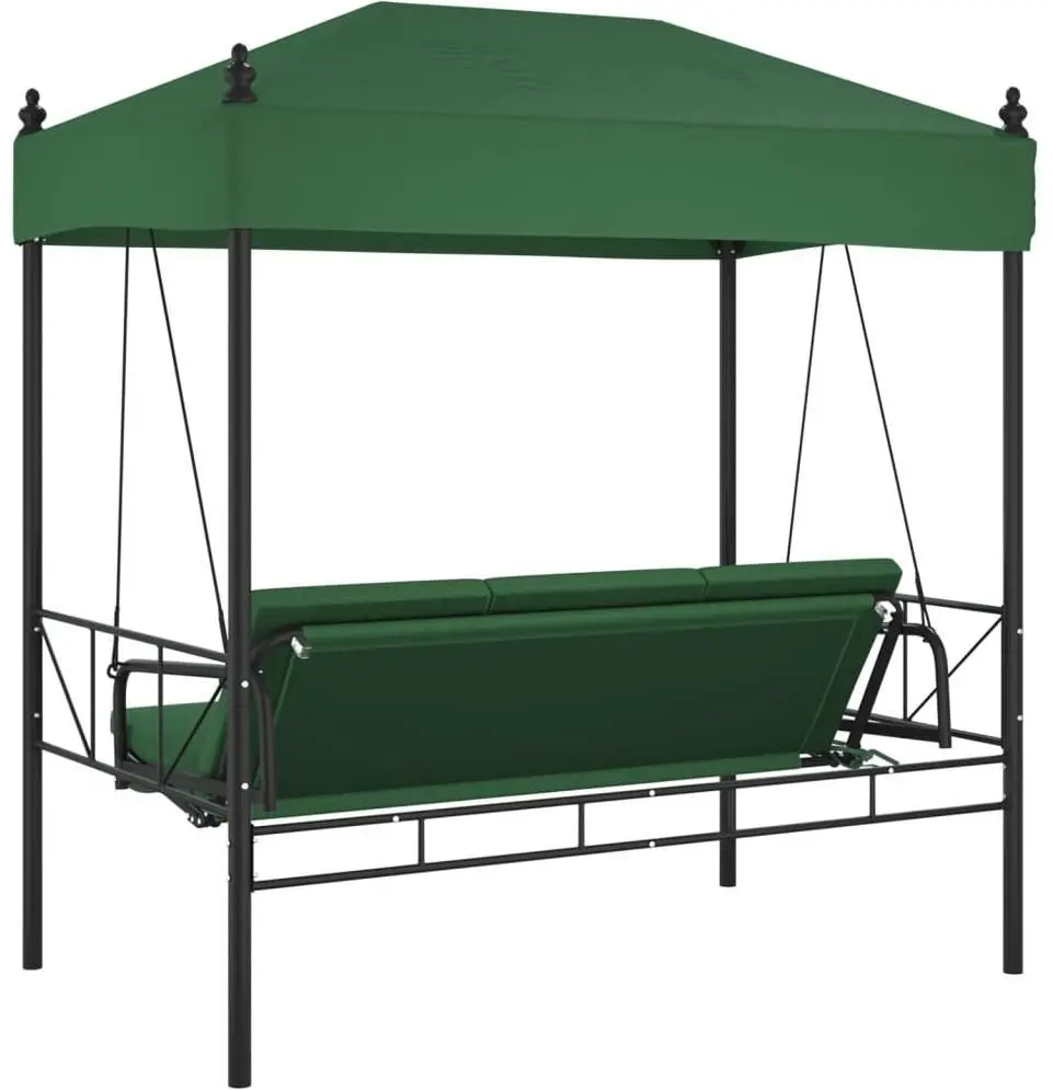 Скамья-качели с тентом VidaXL 4008902 (Green)