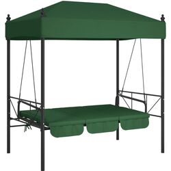 Скамья-качели с тентом VidaXL 4008902 (Green) Thumb