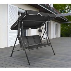 Scaun balansoar cu copertină vidaXL 41421 (Black)