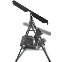 Scaun balansoar cu copertină vidaXL 41421 (Black) Thumb
