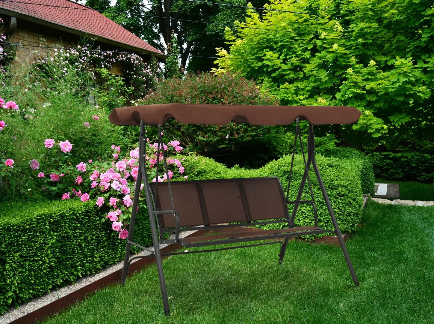 Scaun balansoar VidaXL 41422 (Brown)