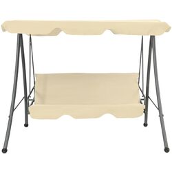 Scaun balansoar cu copertina VidaXL 43237 (White Sand) Thumb