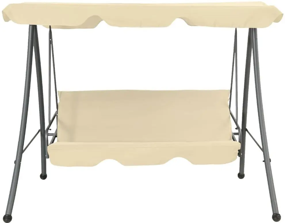 Scaun balansoar cu copertina VidaXL 43237 (White Sand)