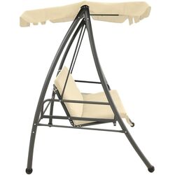 Scaun balansoar cu copertina VidaXL 43237 (White Sand) Thumb