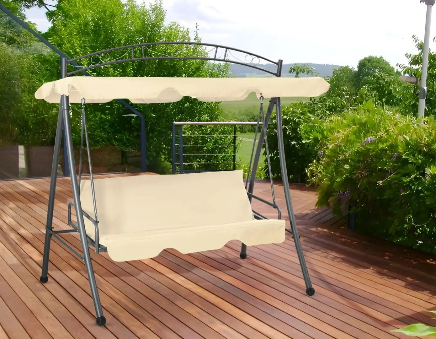 Scaun balansoar VidaXL 43241 (Sand White)