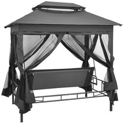 Скамья-качели с тентом VidaXL 45073 (Anthracite) Thumb