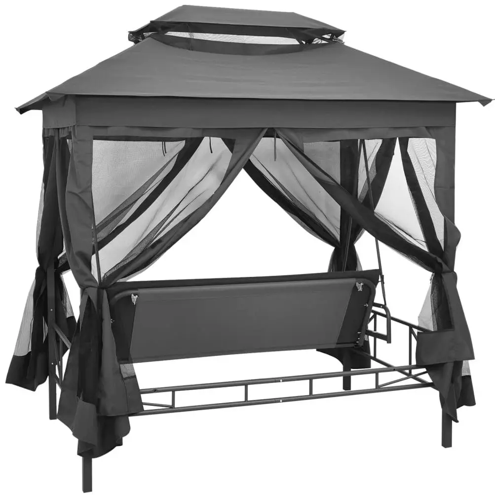 Скамья-качели с тентом VidaXL 45073 (Anthracite)