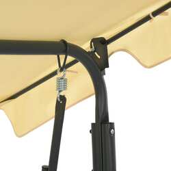 Scaun balansoar cu copertina VidaXL 45350 (White Cream) Thumb