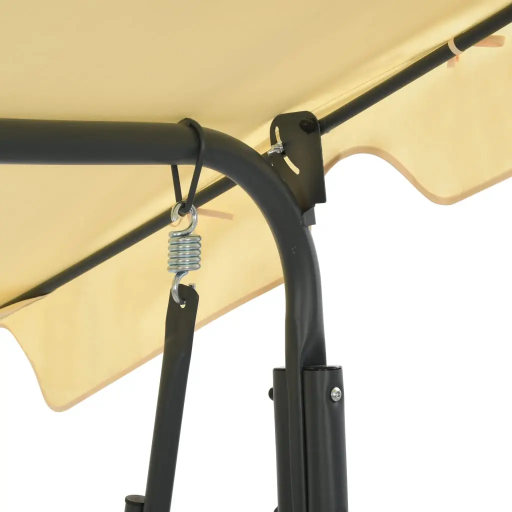 Scaun balansoar cu copertina VidaXL 45350 (White Cream)