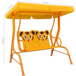 Scaun balansoar cu copertină VidaXL 48098 (Yellow) Thumb