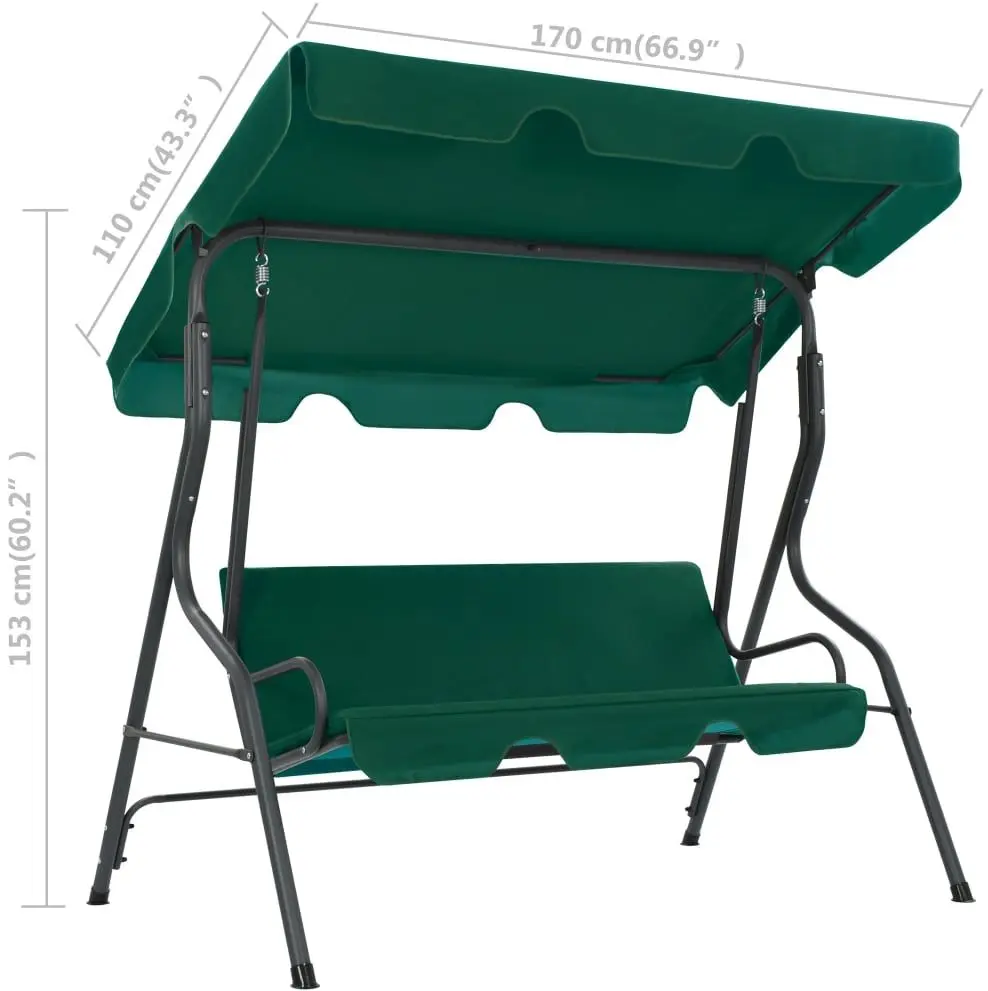 Scaun balansoar cu copertina VidaXL 48556 (Green)