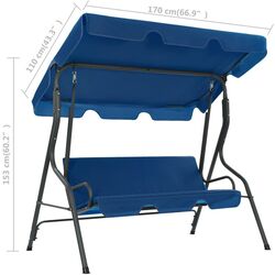 Scaun balansoar cu copertina VidaXL 48557 (Dark Blue) Thumb