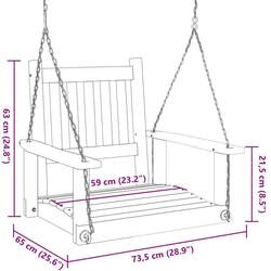 Scaun balansoar VidaXL 4008975 (Brown) Thumb