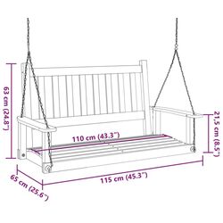 Скамья-качели VidaXL 4008977 (Natural) Thumb