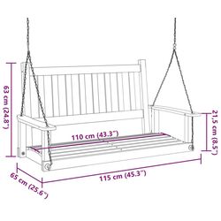 Скамья-качели VidaXL 4008978 (Black) Thumb
