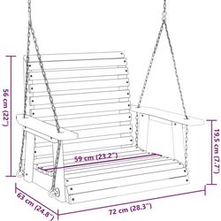 Scaun balansoar VidaXL 4008979 (Brown) Thumb