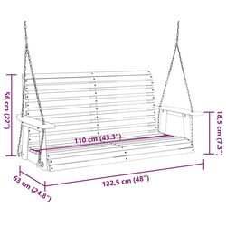 Скамья-качели VidaXL 4008981 (Natural) Thumb