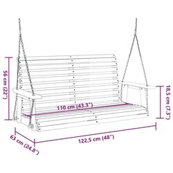 Скамья-качели VidaXL 4008982 (Black) Thumb
