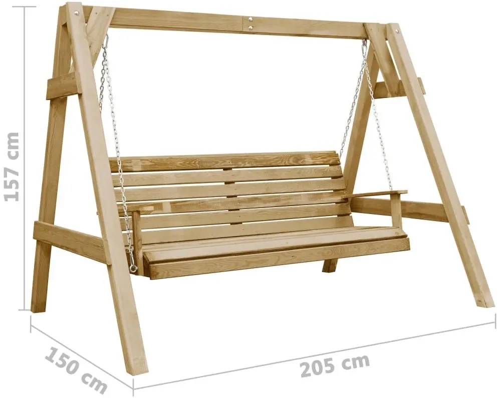 Scaun balansoar VidaXL 45305 (Natural)