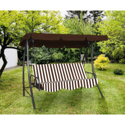 Скамья-качели с тентом Waltz Lefkada C1077 (Brown/White)