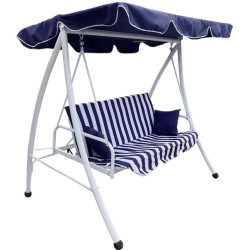 Scaun balansoar Waltz Lefkada C1077AL (Blue/White) Thumb