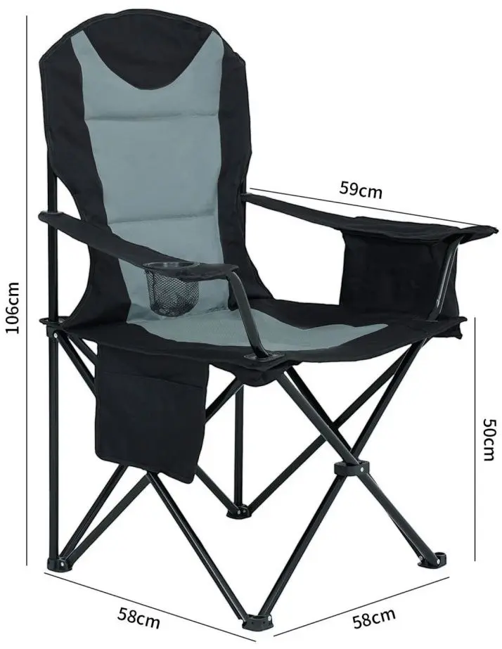 Scaun pliabil Akord Fotyn (Black/Grey)