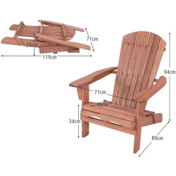 Set fotolii de gradina Costway NP11799YW-2 (Brown) Thumb