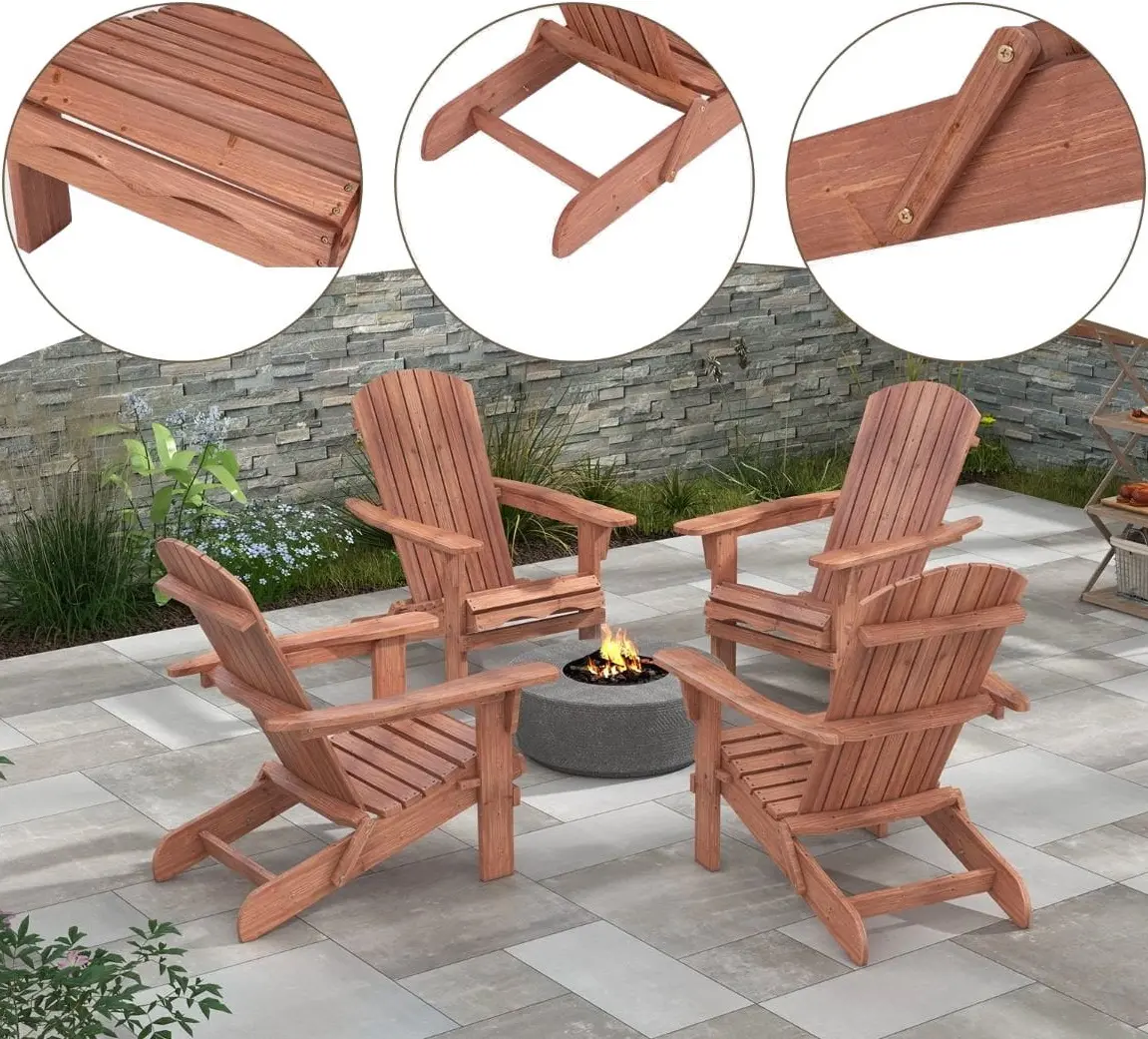 Set fotolii de gradina Costway NP11799YW-2 (Brown) - 5