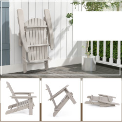 Set fotolii pliabile Costway NP11799HS-2 (Gray) Thumb