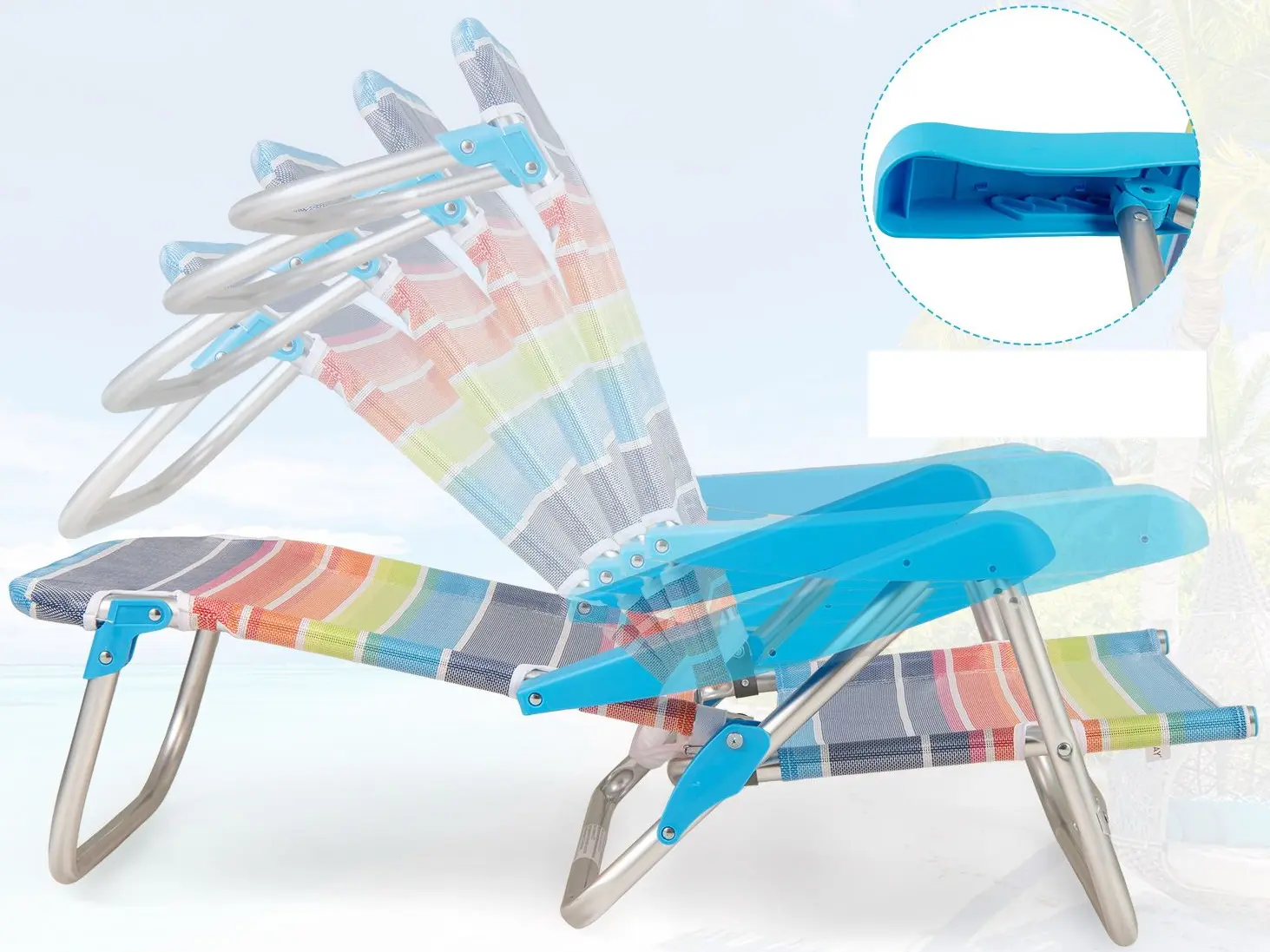 Комплект складных кресел Costway NP12550CS-2 (Multicolor) - 4